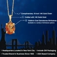 thumbnail image 2 of Gem Stone King 14K Yellow Gold Twilight Orange Mystic Quartz Pendant Necklace | 2.70 Cttw | Gemstone Birthstone | Oval 10X8MM | Gold Necklace for Women | With 18 inch Gold Chain, 2 of 6