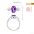 thumbnail image 5 of ANGARA Natural 2.28 ct Amethyst Criss Cross Ring with Diamonds in 925 Sterling Silver for Women (Size-10x8mm) | February Birthstone, Anniversary, Jewelry Gift for Women | Natural Amethyst Ring, 5 of 9