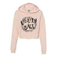 thumbnail image 2 of Go All Out Volleyball Distressed Ball Cropped Hooded Sweatshirt Women, 2 of 3
