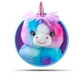 thumbnail image 2 of Cloudz Kids Super Soft N' Cuddly Animal Airplane Travel Neck Pillow! Keep Children Comfy and Supported with a Buddy while Traveling or just Resting at Home - Pink & Blue Fluffy Unicorn, 2 of 6
