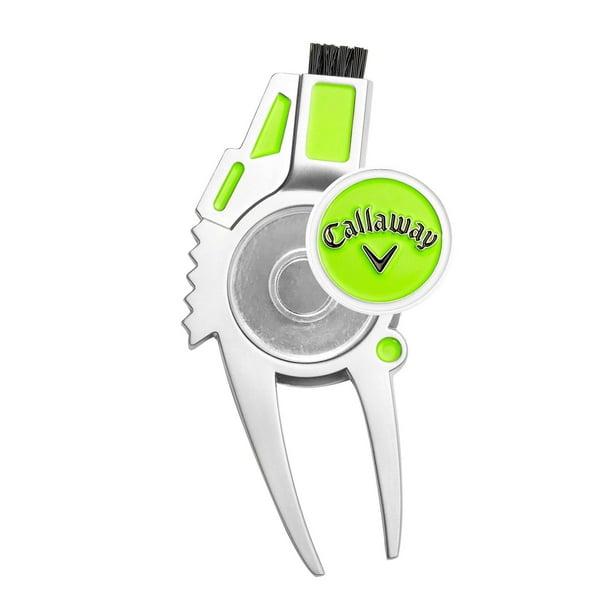 Callaway 4n1 Divot Repair Tool, includes Ball Marker, Brush and