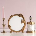 thumbnail image 5 of 1 espejo colgante vintage de resina en relieve, dorado, para maquillaje, de mesa o para decorar la pared., 5 of 5