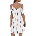 thumbnail image 4 of SMihono Robe d'Été pour Femmes Grande Taille Mode Femmes Été Décontractée Col Rond Imprimé Manches Courtes Poche Robe Mini, 4 of 7