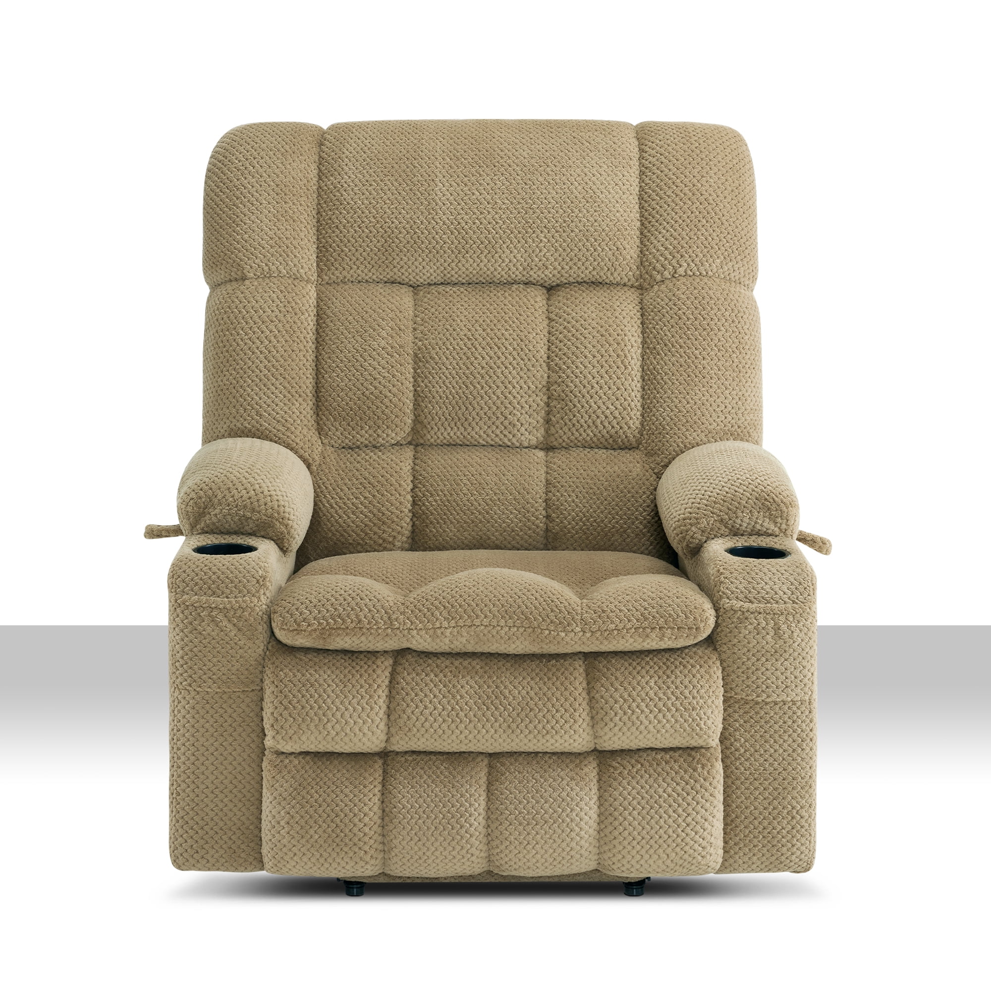 MCombo Oversized 27.2" Seat Width Dual Motor Power Recliner Lift Chair with Vibration and Heat for Height 5'7"-6'2", Infinite Position