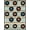 Black Ivory Blue, Pattern 9, variant on ODIKA Classic Vinyl Record Design With Concentric Circles And Gold Label Stain Resistant Low Profile for Dorm Room, Small Living Apartment