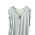 thumbnail image 3 of Pounoo Womens Modal Nightgowns Sleeveless Ruffle Trim Solid Sleep Dresses Casual Loose Lightweight Soft Comfy Sleepwear Gift, 3 of 9