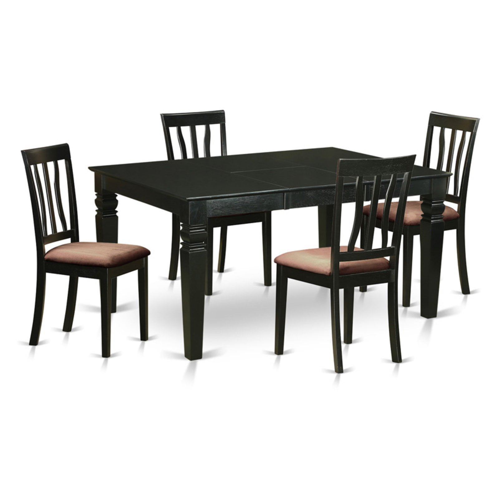 East West Furniture Weston 5 Piece Splat Back Dining Table ...