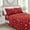Snow Flake Burgundy, variant on Elegant Comfort Holiday Printed 6-Piece Sheet Set, 1500 Thread Count, Breathable and Super Soft Material, Wrinkle Resistant, Fitted Sheets with Smart Pockets, 6PC Queen, Christmas Tree