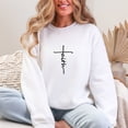 thumbnail image 2 of Christian Embroidery Faith Cross Inspirational Sweatshirt for Men and Women, 2 of 6