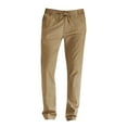 thumbnail image 6 of Godokuleh Mens Dress Pants Classic Fit Elastic Waist Drawstring Office Work Pants Summer Lightweight Straight-Leg Pants Khaki L, 6 of 6