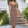 thumbnail image 5 of Mifsaly Bodycon Maxi Dresses for Women Notch Neck Sleeveless Fitted Tank Dress Stretchy Casual Summer Night Out Club Party Evening Gowns Khaki,L, 5 of 7