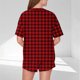 thumbnail image 4 of Pijama informal holgado con estampado de cuello redondo y manga corta para mujer, de poliéster, 4 of 5