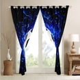 thumbnail image 4 of Football Curtains 42"x63" Set of 2 Panels,Cool Sports Window Curtains & Drapes Soccer Games Blackout Curtains for Soccer Fans Blue Black Darkening Curtains Football Sports Themed Room Decor, 4 of 5