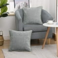 thumbnail image 6 of decorUhome Chenille Throw Pillow Covers 26x26 Set of 2, Soft Farmhouse Decorative Pillow Covers, Ultimate Gray(Pillow Cover Only, No Inserts Included), 6 of 10