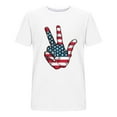 thumbnail image 4 of Jinhomg Mens Summer Tee Shirt 4Th July USA Flag Graphic T-Shirts Big And Tall Short Sleeve Crew Neck Tops 2025 American Star Striped Patriotic Pullover White XXXXL, 4 of 6