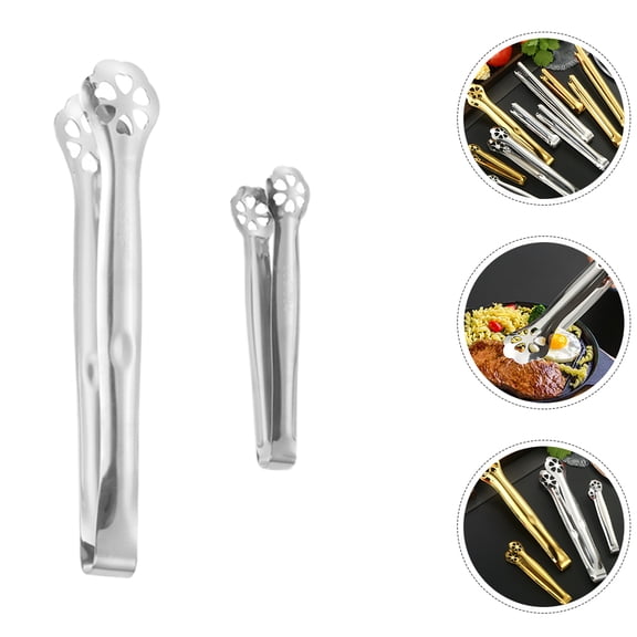 GETAJGHSD sugar tongs Food Tongs 304 Stainless Steel 2Pcs