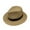 AA Khaki, variant on Unisex Solid Color Straw Panama Hat British Style Jazz Fedora Wide Brim Beach Sun Visor for Summer