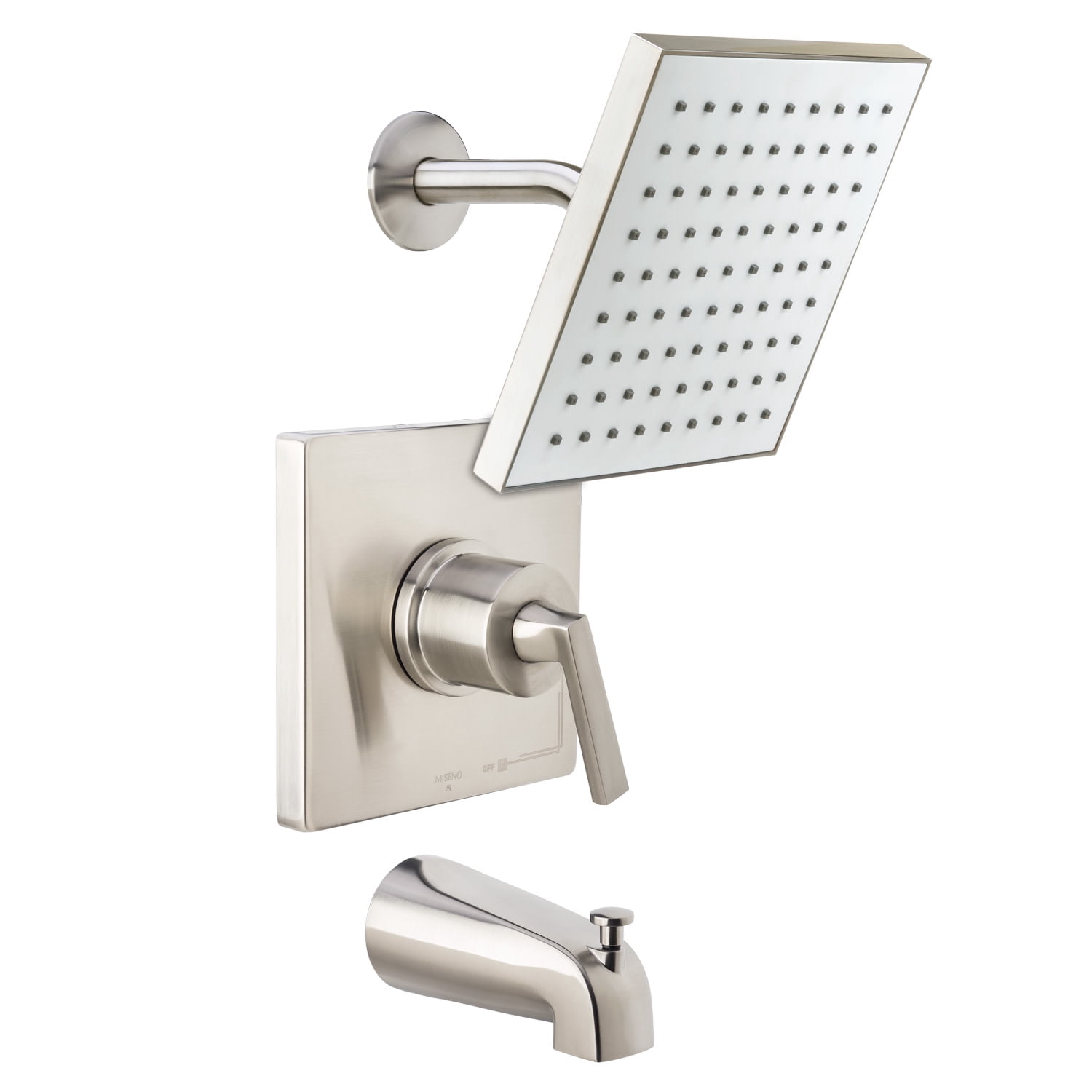 Miseno MNOSH625ECP 1.8 GPM Single Function Rain Shower Head, Polished Chrome