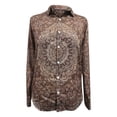 thumbnail image 4 of Women Blouses Dressy Casual Floral Printed Business Work Tops Button Down Long Sleeve Lapel Collared Summer Shirts, 4 of 4