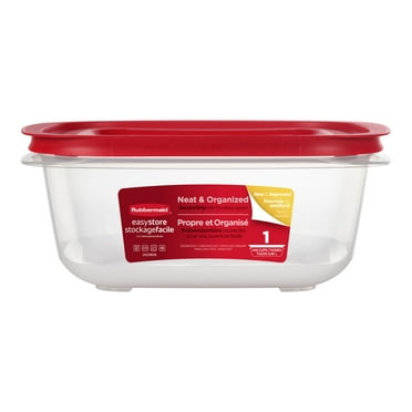 Rubbermaid 14.66-Cup EasyStore Square Container, Food Storage Container, Food Storage Container with Lids, Best Used for Leftover Storage and Reheating