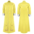 thumbnail image 3 of YiZYiF Men's Clergy Cassock Cosplay Robe Stand Collar Pulpit Priest Vestments Outfits with Stole Yellow 3XL, 3 of 4