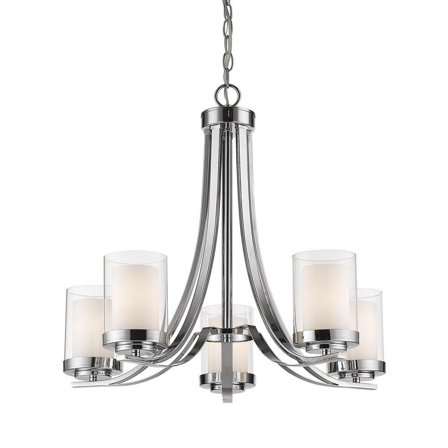 5 Light Chandelier in Metropolitan Style 25.25 inches Wide By 22.25 inches High Bailey Street Home 372-Bel-2333975
