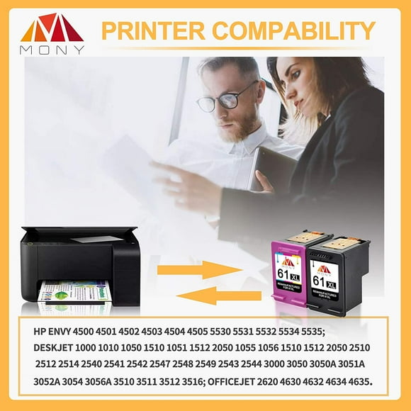 Mony Remanufactured HP 61 XL 61XL Ink Cartridges (Black