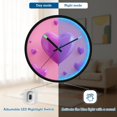 thumbnail image 5 of Indoor 12' Voice-Activated Luminous Decoration Wall Clock With LED Night Light Digital Art, 5 of 8