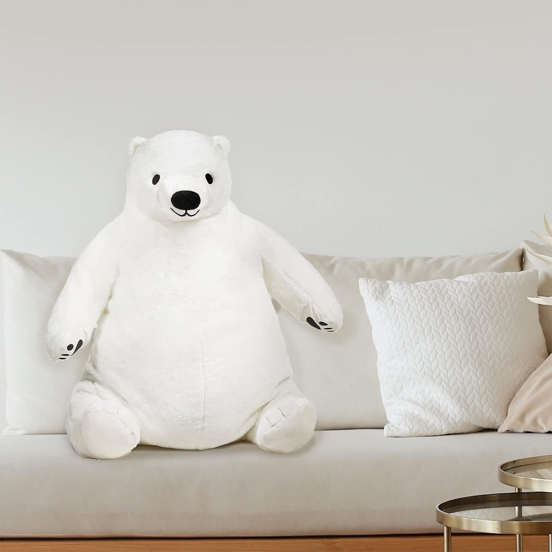 Djungelskog Bear Plush Toy - Soft and Cuddly (31.5 inches, White) - Perfect for Kids and Adults