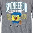 thumbnail image 3 of SpongeBob SquarePants - Spongebob Slugger Pants - Toddler And Youth Long Sleeve Graphic T-Shirt, 3 of 6