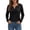 Black, variant on Womens Long Sleeve Henley Shirts 2026 Spring Going Out Tops Solid Color Casual Summer Tees