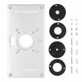 thumbnail image 2 of Trimmer Flip Board, Router Table Insert Plate Durable High Accuracy Woodworking Fittings Rust-proof Aluminum Alloy  for Professional Carpentry Workbench, 2 of 8