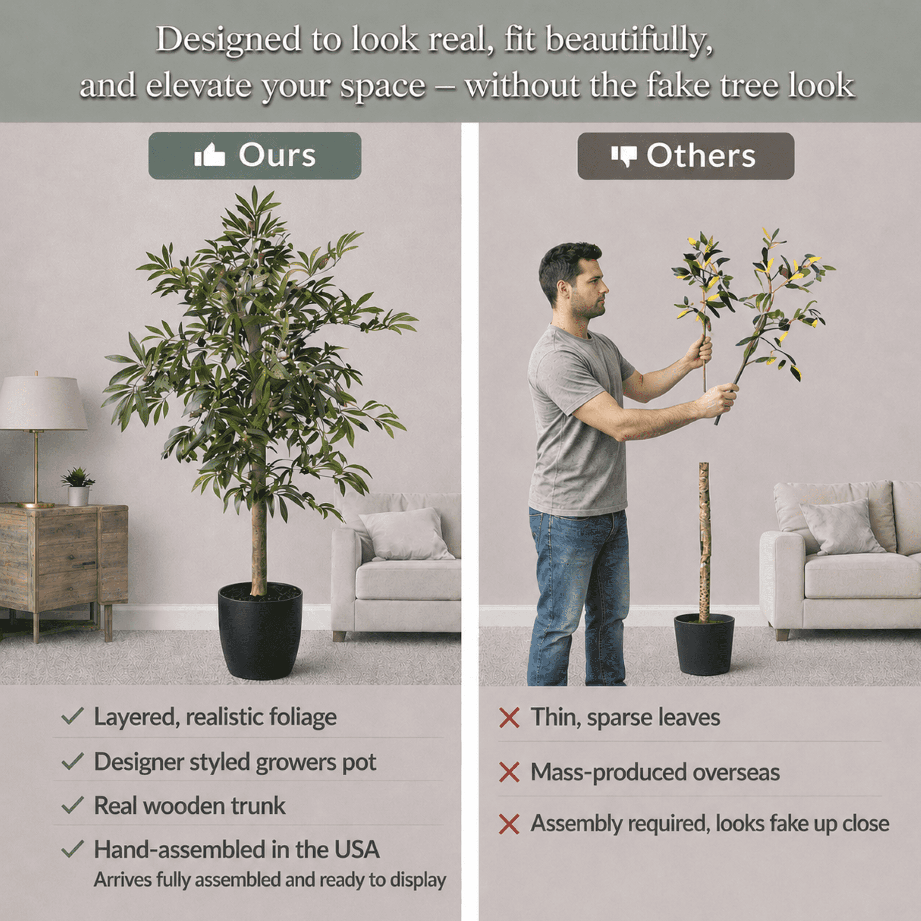 4ft Artificial Olive Tree in Black Growers Pot by LCG Florals, Fake Indoor Faux Tree for Living Room, Office, and Home Decor