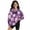 Horse Cherry Blossom Violet, variant on COEQINE Girls Quarter Zip Sweatshirt Pullover, Loose Fit Long Sleeve Fall Tops with Collar, Soft Polyester Fashion Top for Ages 5-6 Machine Washable, Panda Rainbow
