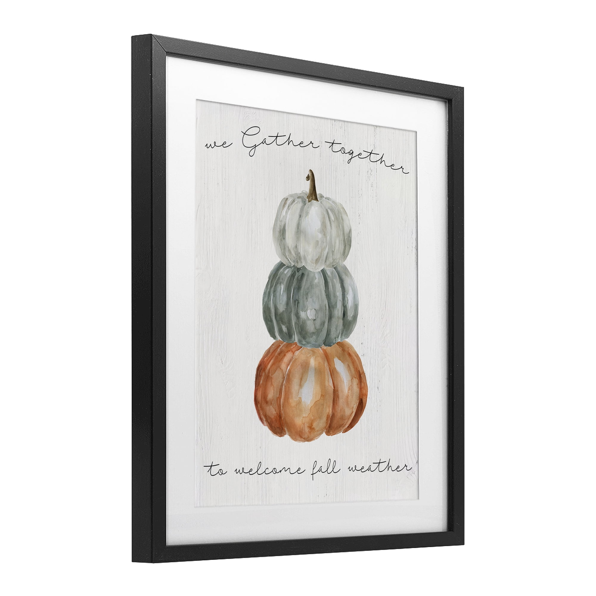 Stupell Industries Gather Together Fall Weather Black Framed Print Under Glass, design by Livi Finn
