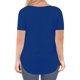 thumbnail image 4 of Minnieouse Camiseta de mujer con cuello en V Blusa casual Color sólido con cuello en V Top de manga corta Prendas para la parte del cuerpo Azul M Minnieouse AP003157-34, 4 of 6