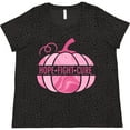 thumbnail image 3 of Inktastic Hope Fight Cure Pink Breast Cancer Awareness Pumpkin Women's Plus Size T-Shirt, 3 of 5