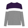 thumbnail image 5 of ZOYOEN Boys Striped T Shirts- Crewneck Long Sleeve Fashion Casual Kids Basic Tees Purple Size 4, 5 of 7