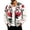Beige, variant on Christmas Corduroy Zip Up Jacket for Men Long Sleeve Collared Jackets Xmas Print Loose Fit Overshirts with Pockets Outerwear for Daily Wear