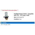 thumbnail image 2 of Headlight Dimmer Switch - Compatible with 1970 - 1973 Jeep J-2500 1971 1972, 2 of 2