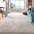 thumbnail image 2 of SAFAVIEH Tulum Collection TUL264A Moroccan Boho Distressed Non-Shedding Living Room Bedroom Dining Home Office Area Rug, 9' x 9' Square, Ivory / Grey, 2 of 15