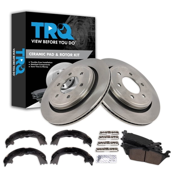 TRQ Rear Ceramic Brake Pad & Rotor Kit Fits 2015-2016 Ford F-150