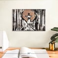 thumbnail image 3 of Elephant Stock Open Curtains Wall Art - Horizontal Canvas Wall Art - Living Room Wall Decor - People Canvas - Gray And Brown Decor - 12" x 8", 3 of 8