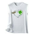 thumbnail image 4 of Patrick's Day Casual Mujer Sin mangas O-cuello Impreso Tops Damas Chaleco Pompotops  lopia997278, 4 of 4