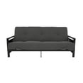 DHP Henley Metal Arm Futon Frame, Black Metal