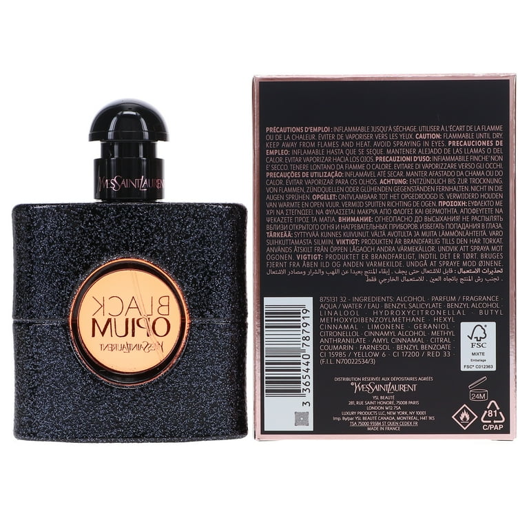 YSL Black Opium Eau De Parfum Spray for Women, 1.7 oz