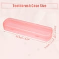 thumbnail image 4 of Unique Bargains Plastic Lightweight Toothbrush Travel Case Traveling for Travel Business 2.17"x1.38"x8.07" Pink, 4 of 7