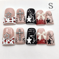 thumbnail image 2 of 10pcs Handmade Duck Press on Nails Y2K False Nails Leopard Print Fake Nail Tips Short French Design Ins Spice Girl Wearable, 2 of 10
