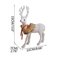thumbnail image 2 of Christmas Deer Ornaments, White Christmas Decorations, Large Festive Window Decoration Bow Doll, Handcrafted Eco-Friendly Indoor Outdoor Holiday Home Decor, 2 of 4