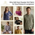thumbnail image 2 of LitLook Hacci Sweater Knit Fabric by the Yard - 4-Way Stretch 190 GSM Pashmina Fabric for Sweaters, Cardigans, Hoodies, Dresses, Loungewear - Black / Off White, 2 of 6